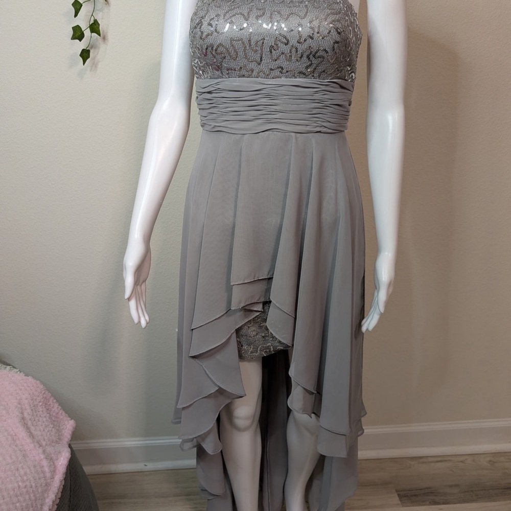 Dancing Queen sequins Gowns for wedding, prom, formal event etc NWT blue or gray - Picture 11 of 12